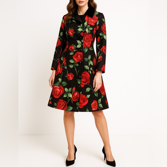 Floral Velvet Jacket The Jutka - Picture 1 of 16